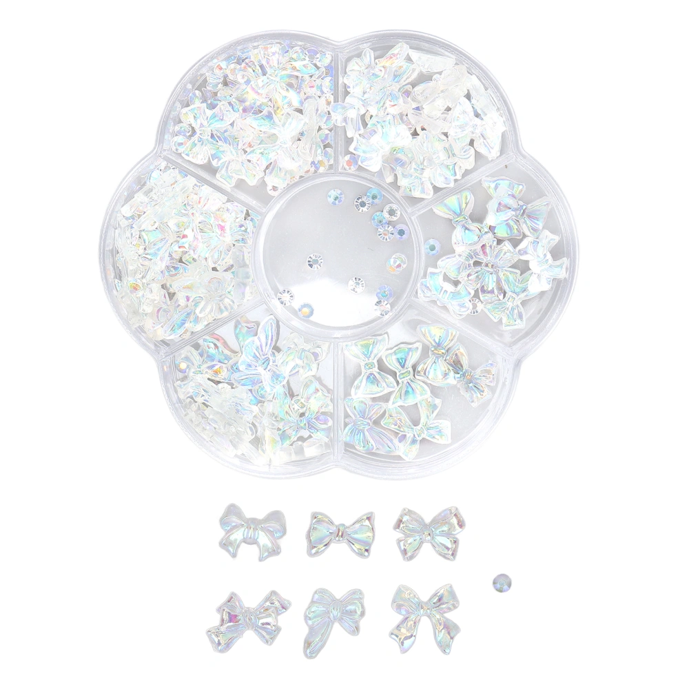 Resin 3D Nail Art Faux Crystal Nail Charms DIY Cute Bowknot Faux Rhinestones Charms for Manicure Ornaments