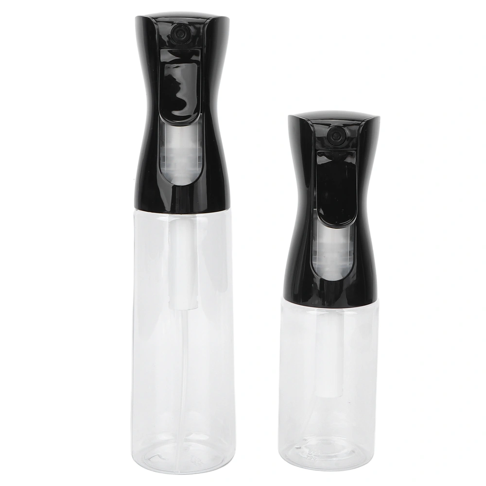 2pcs Continuous Spray Bottle Refillable Fine Mist Sprayer Bottle for Hair Styling Cleaning 300ml 200ml