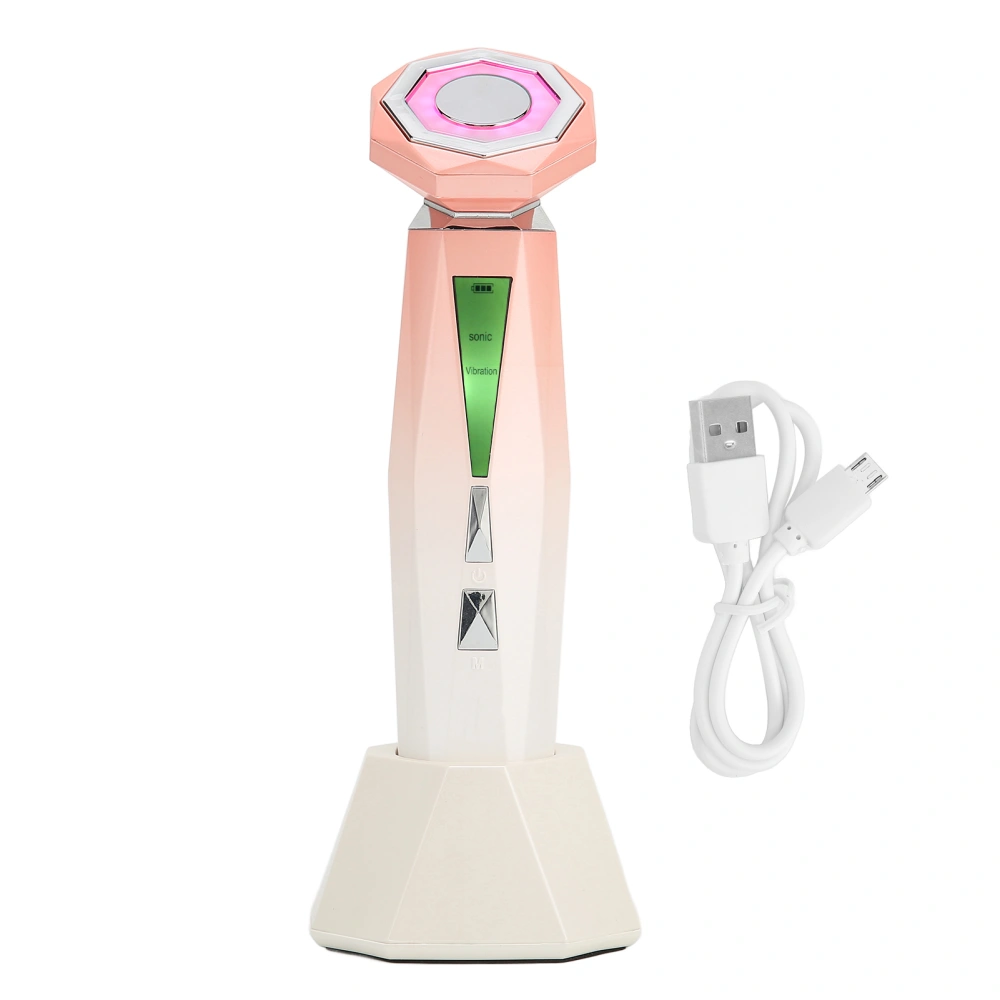 RF Facial Beauty Instrument LED Light Therapy Micro Current Vibration Skin Tightening Massage Machine