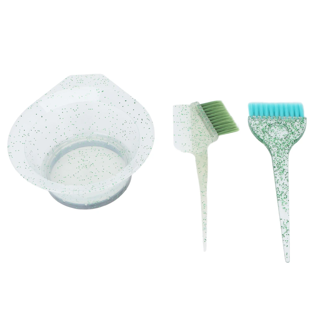 3pcs Hair Dye Kit Hair Coloring Brush Dyeing Mixing Bowl Double Side Brush Hairdressing Accessory