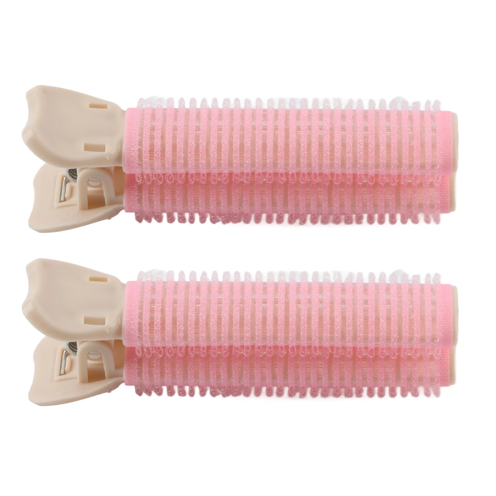 2pcs Hair Volume Roller Curler Clip Portable Volumizing Hair Root Clips Bangs Styling Tool for Women GirlsPink