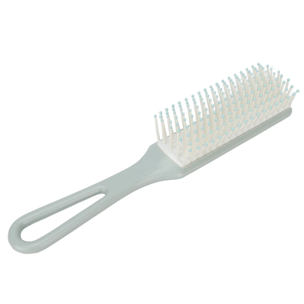 Portable Detangling Hair Brush Skid Resistance Vented Massage Hair Brush with Hanging HoleGreen