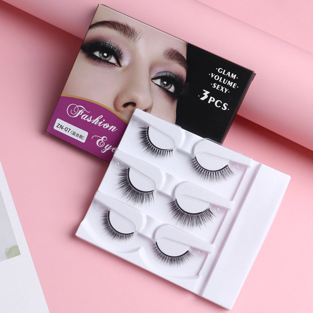 3 Pair Self Adhesive False Eyelashes Without Glue Reusable Long Extension Eyelashes Waterproof Self Adhesive Eyelashes No Liner Or Glue Required