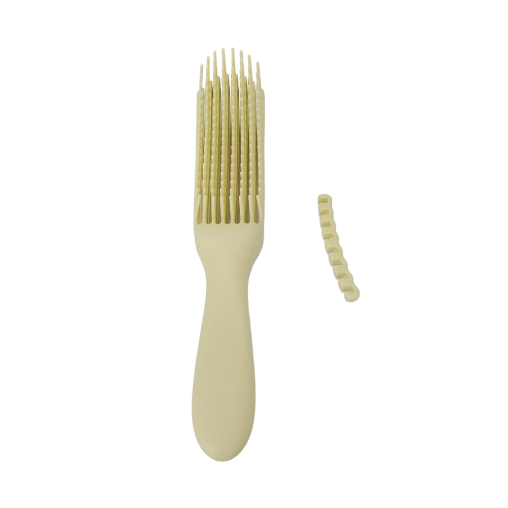 Detangling Brush Convenient Practical Safe Reliable Matte Handle Compact Portable Hairdressing Tool for BarbershopBeige