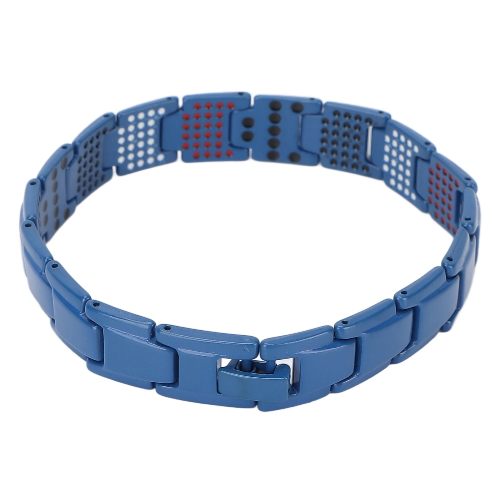 Fashionable Magnetic Therapy Bracelet Slimming Titanium Steel Unisex Magnetic BraceletBlue