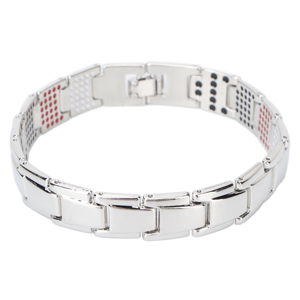 Fashionable Magnetic Therapy Bracelet Slimming Titanium Steel Unisex Magnetic BraceletSilver