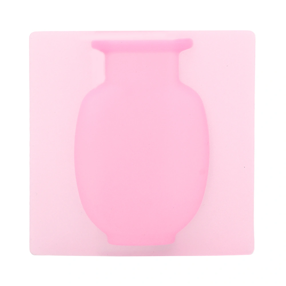 Silicone Vase Home Office Beauty Salon Portable Reusable Wall Mounted Flower Vase DecorationPink