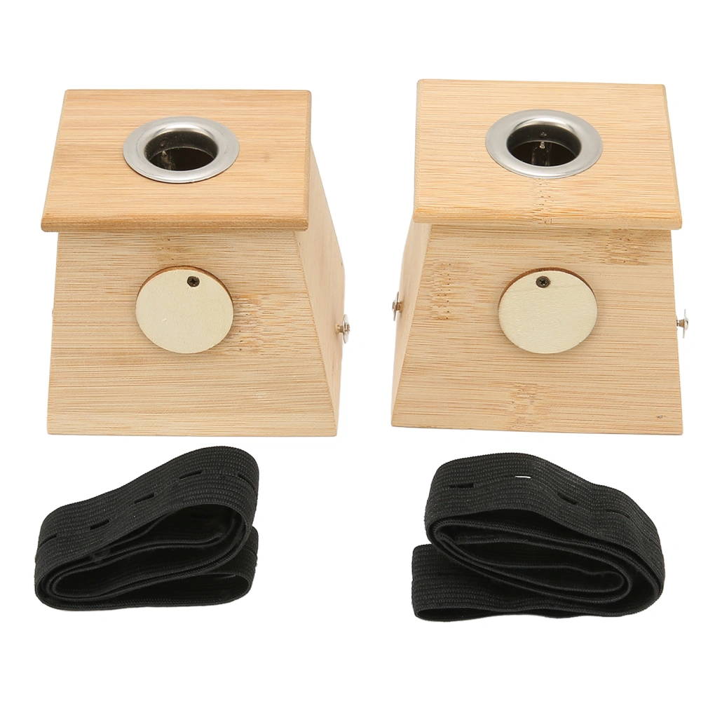 2pcs Single Hole Bamboo Moxibustion Box Moxa Roller Stick Holder Acupuncture Moxibuting Tool