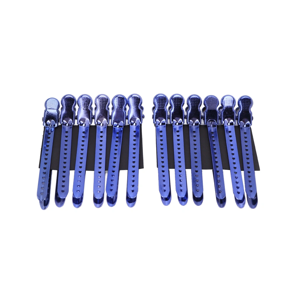 12pcs Professional Hair Salon Duckbill Clip Portable Styling Duckbill Clip for Thick HairPurple