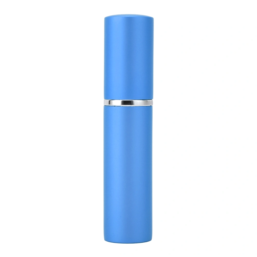 Refillable Perfume Bottle Aluminium Alloy Press On Leakproof Portable Empty Spray Bottle 5mlBlue