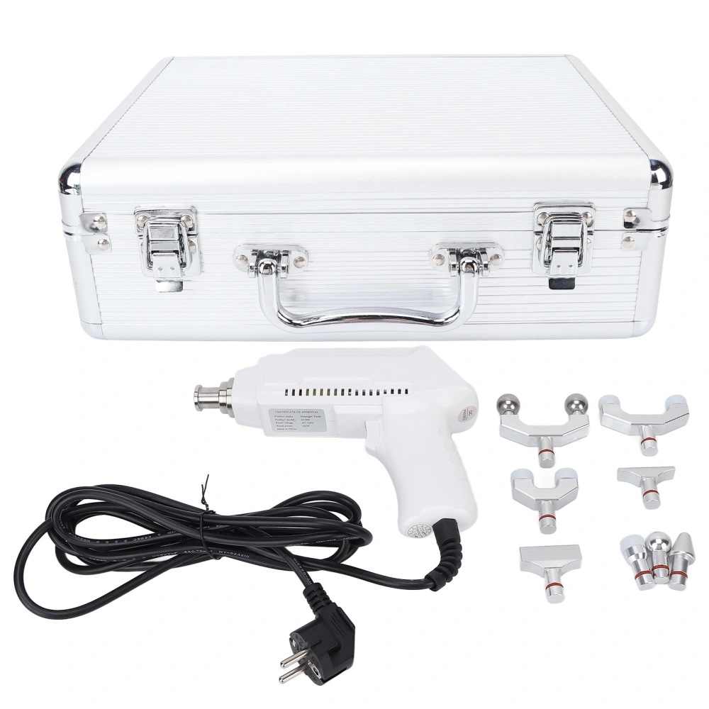 Electric Spine Chiropractor 9 Gears Adjustable Impulse Massager Gun Chiropractic Adjustment Tool WhiteEU Plug 220V