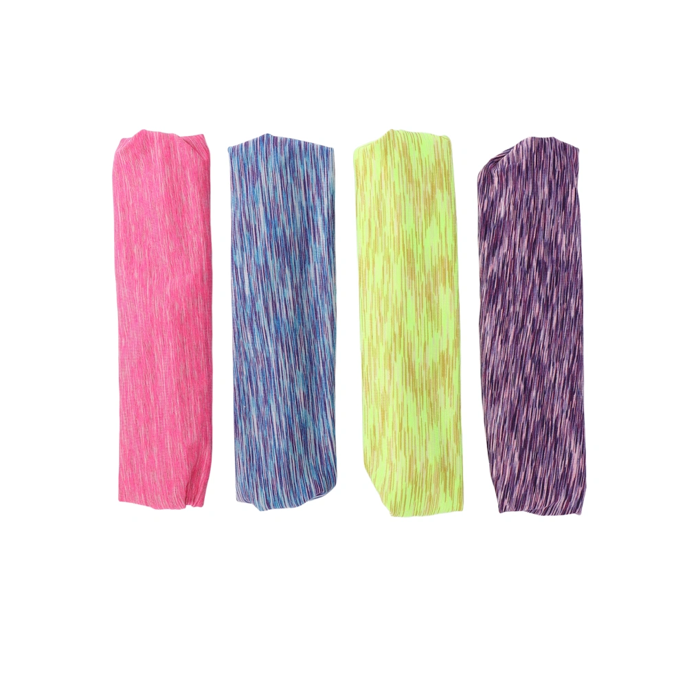 4Pcs Wide Headbands Various Colors Available Elastic Band Design Breathable Exercise Hair Band for Sports DecorationTZ78-2