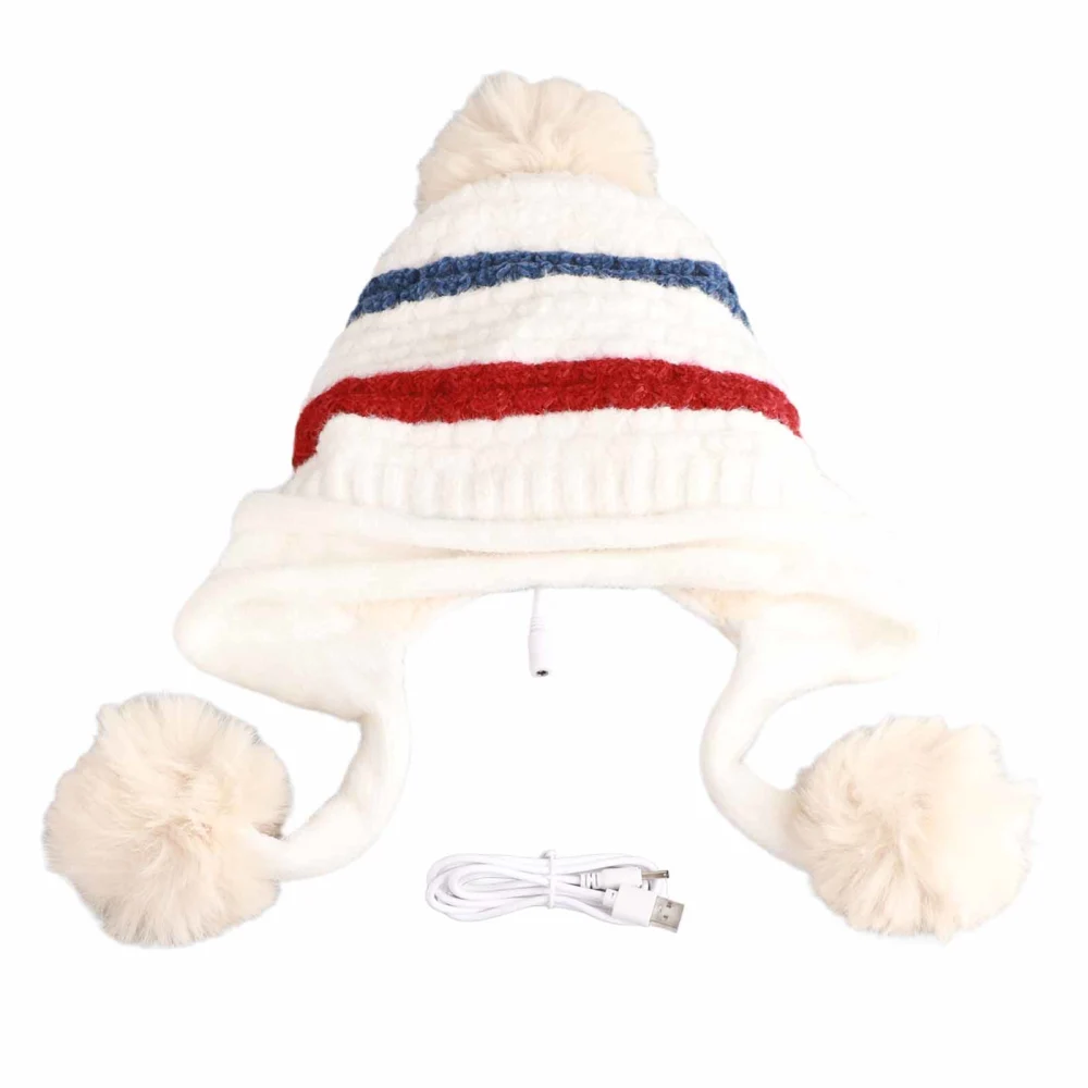 Heated Hat Warm Comfortable USB Heating Function Soft Skin Friendly Decorative Practical Clothes for Outdoor