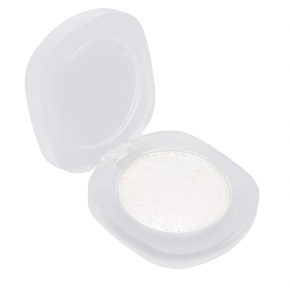 Highlighting Powder Glitter Long Lasting Brightening Makeup Highlighter Cosmetics 0.2oz (Shiny Silver White)