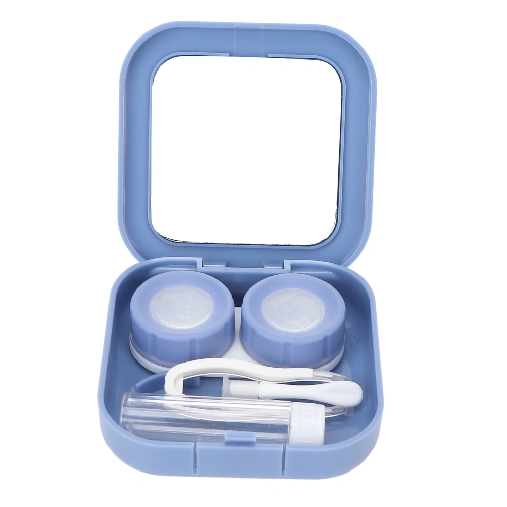 Mini Contact Lens Case Box Kit Portable Plastic Contact Lens Storage Holder for Daily Use Purple