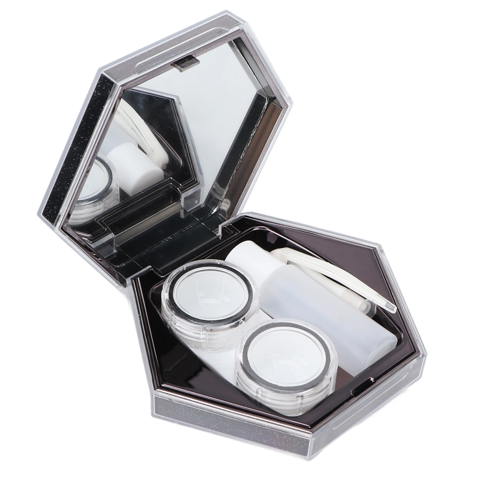 Portable Contact Lens Box Kit LittleTweezers Remover Stick Solution Bottle Contact Lens Travel Case Kit