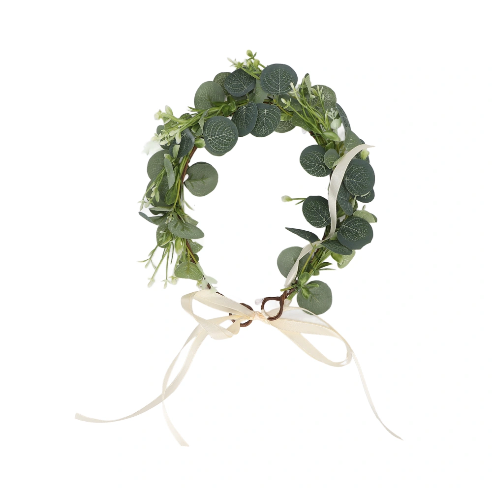 Eucalyptus Wreath Artificial Green Eucalyptus Wreath for Seaside Vacation Photo Taking