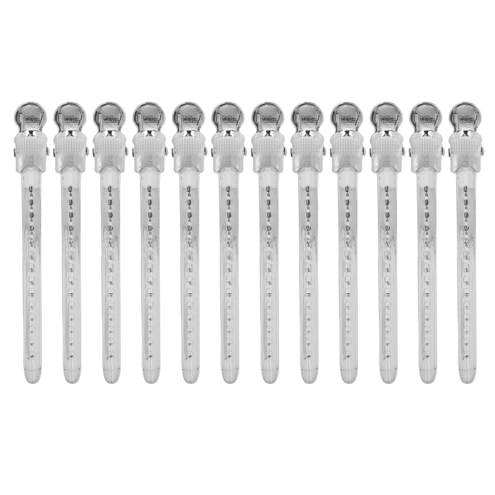 12pcs Duck Billed Hair Clips Large Opening Angle Tighter Clamping Force Convenient Practical Durable Hairstyle ToolSilver