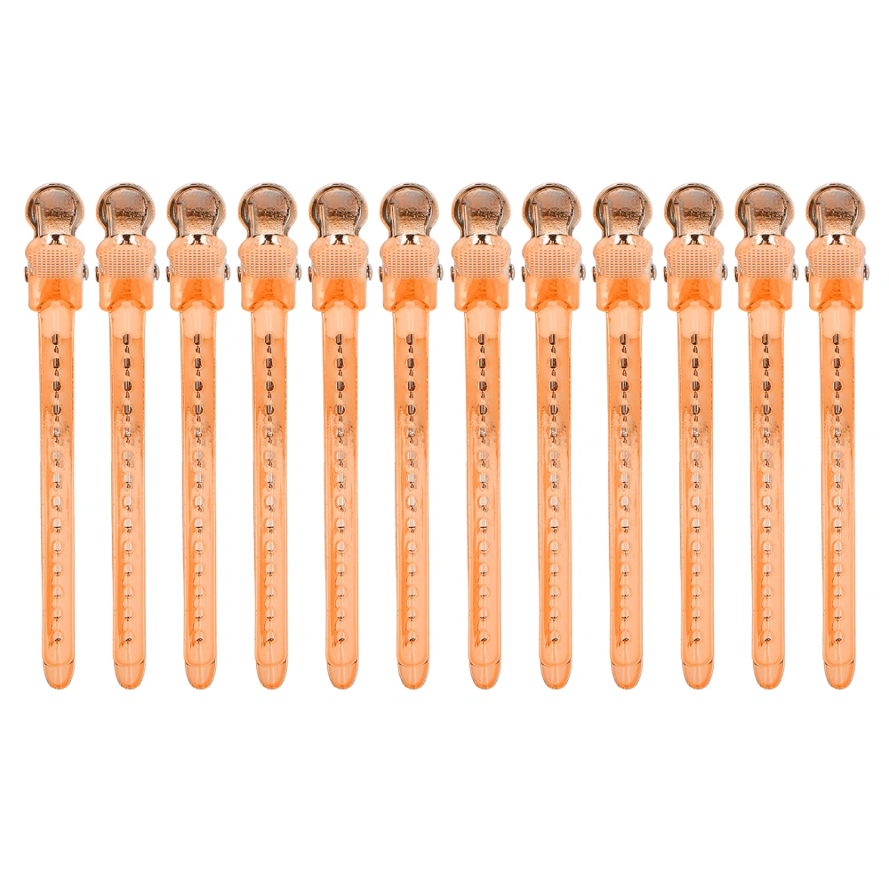 12pcs Duck Billed Hair Clips Large Opening Angle Tighter Clamping Force Convenient Practical Durable Hairstyle ToolRose Gold