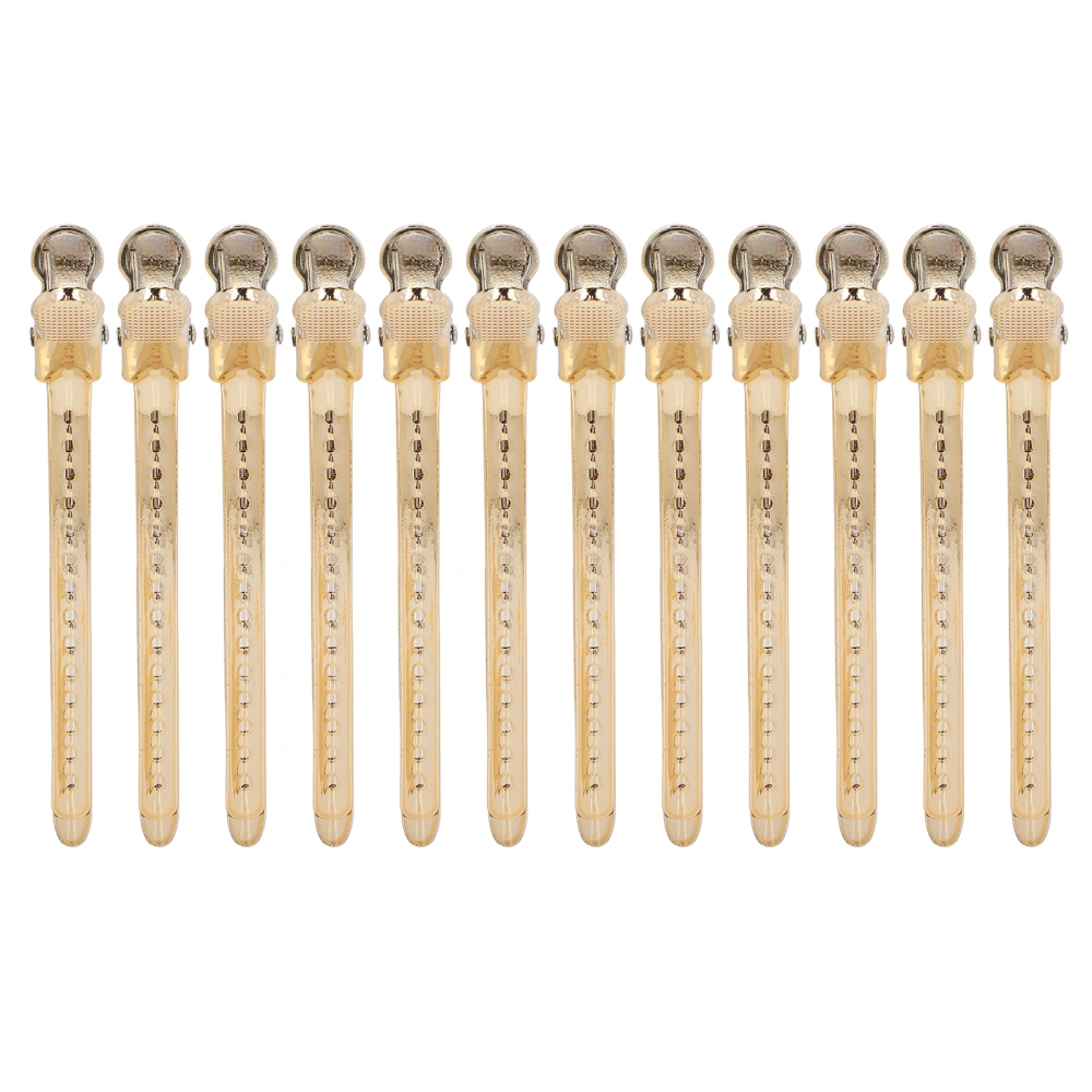 12pcs Duck Billed Hair Clips Large Opening Angle Tighter Clamping Force Convenient Practical Durable Hairstyle ToolGold