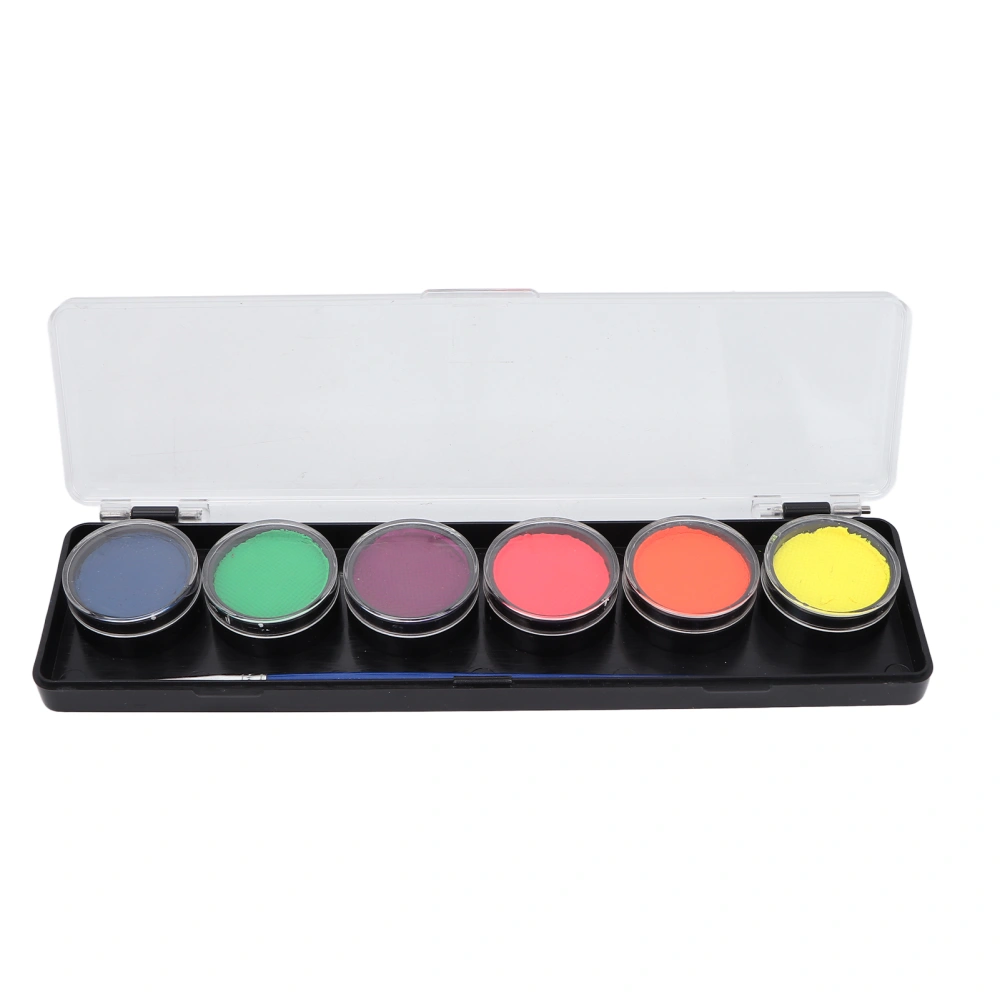 6 Colors Face Body Painting Kit Safe Water Based High Saturation Halloween Makeup Kit 24g