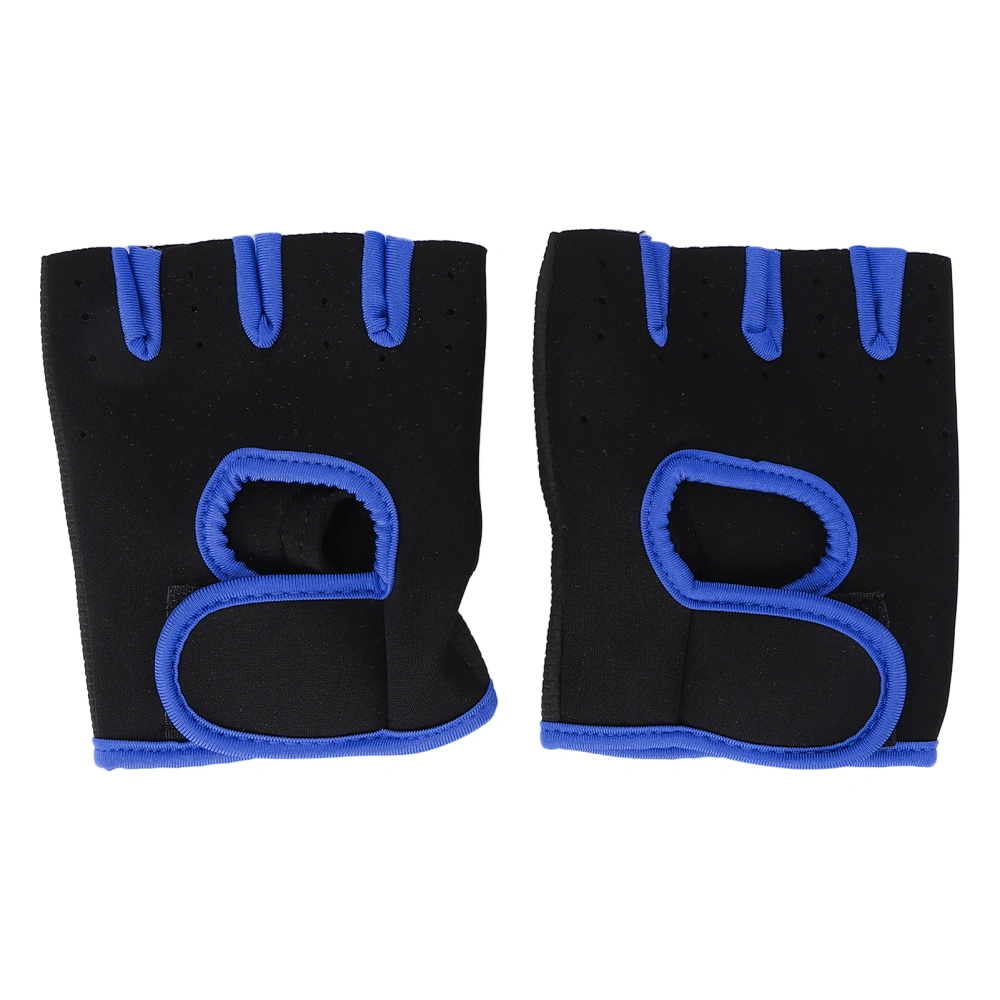 Wrist Guards Sports Adjustable Wrist Support Gear Fingerless Gym Gloves for Skating Weightlifting Royal BlueL