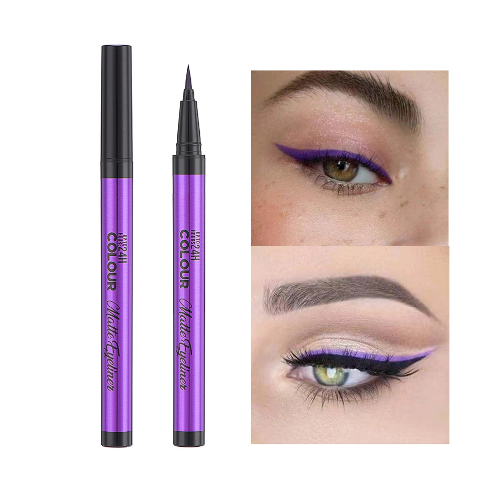 Makeup Eyeliner Gel Pen Colorful Matte Liquid Eye Liner Pencil Waterproof Smudgeproof Eye Shadow Eye Lash Enhancers