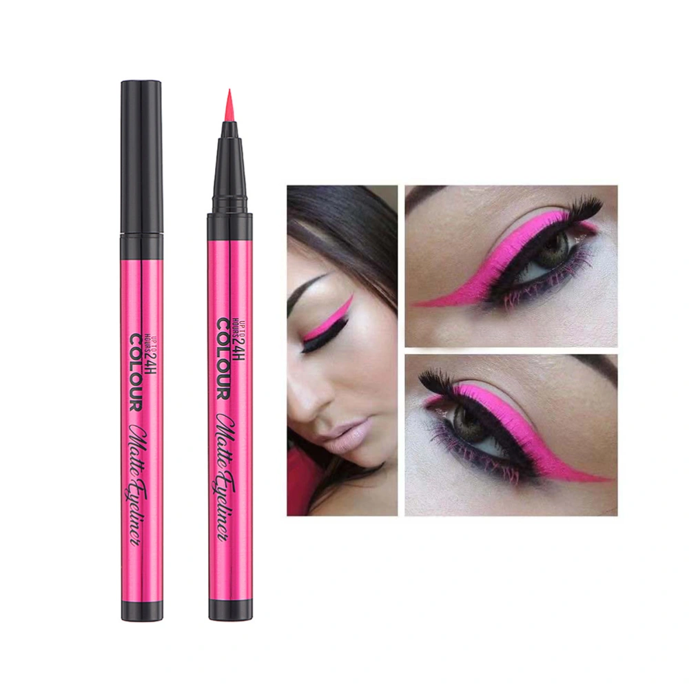 Makeup Eyeliner Gel Pen Colorful Matte Liquid Eye Liner Pencil Waterproof Smudgeproof Eye Shadow Eye Lash Enhancers