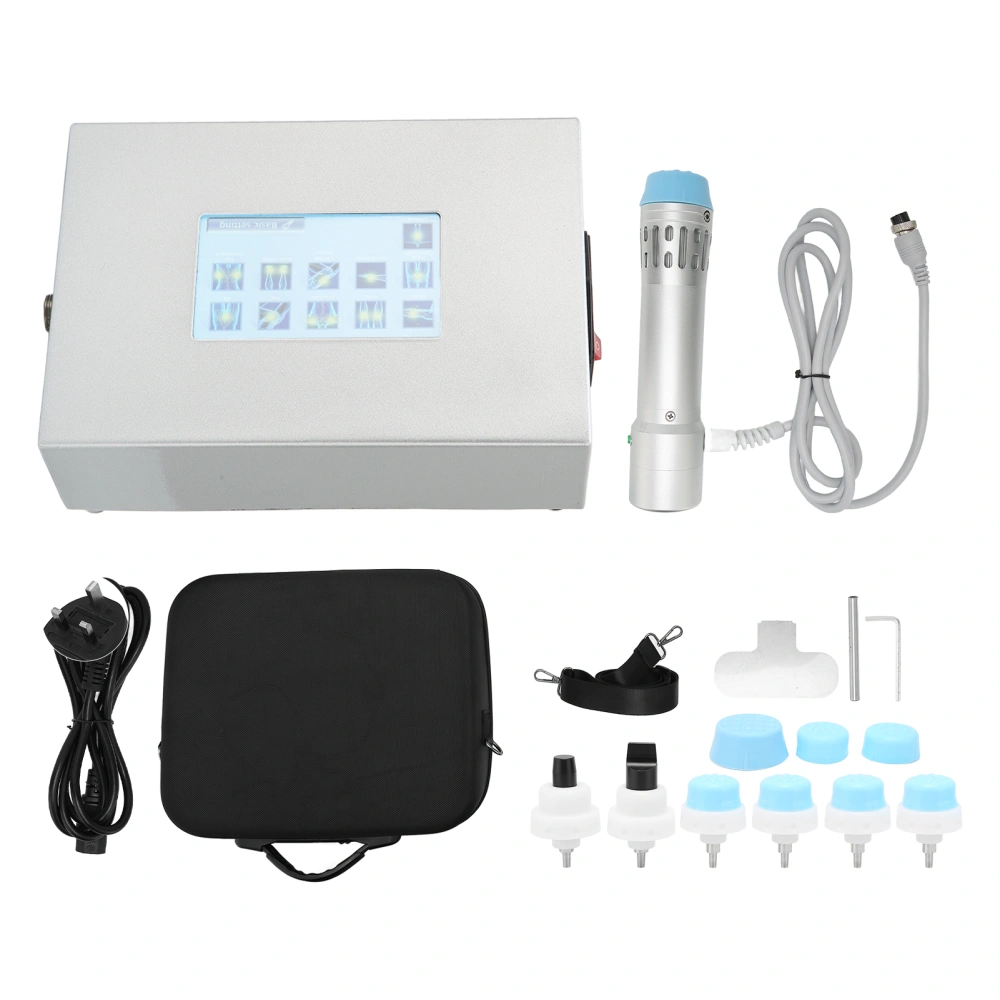 Professional Shockwave Therapy Machine Blood Circulation Promotion ED Treatment Machine with 7 Massage Heads 100‑240VUK Plug