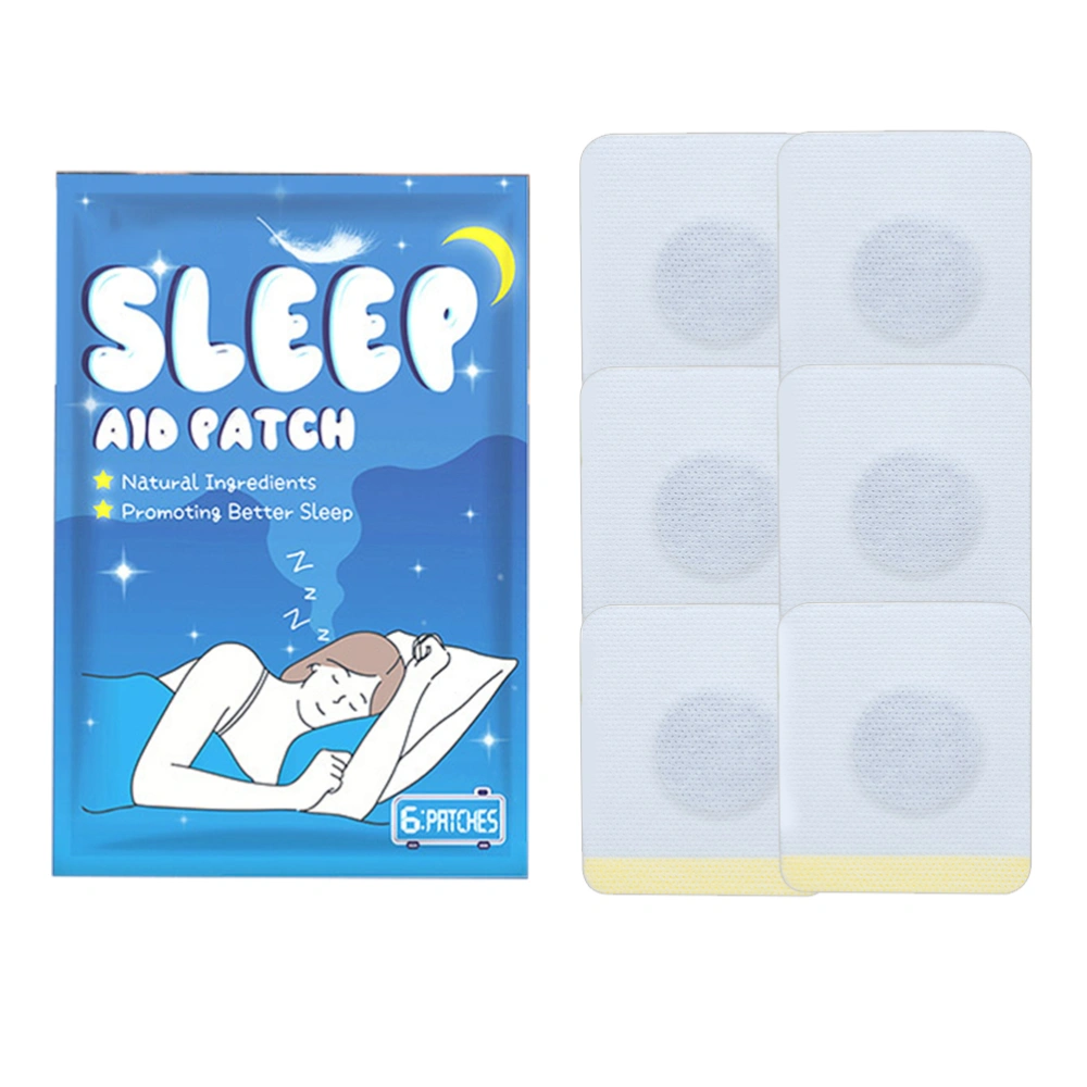 6 Pcs/Bag Insomnia Stickers Improve Sleep Patch Anxiety Stress Relieve Plaster Improve Sleeping Quality Body Relax Sticker