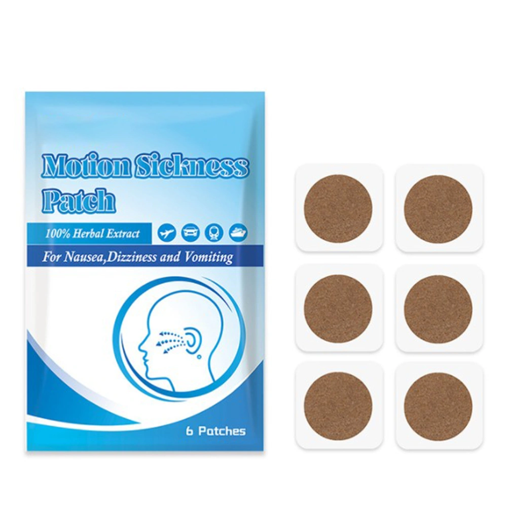 Motion Sickness Patch for Nausea Dizziness Vomiting Herbal Plaster Prevent Carsick Seasick Body Care Stickers