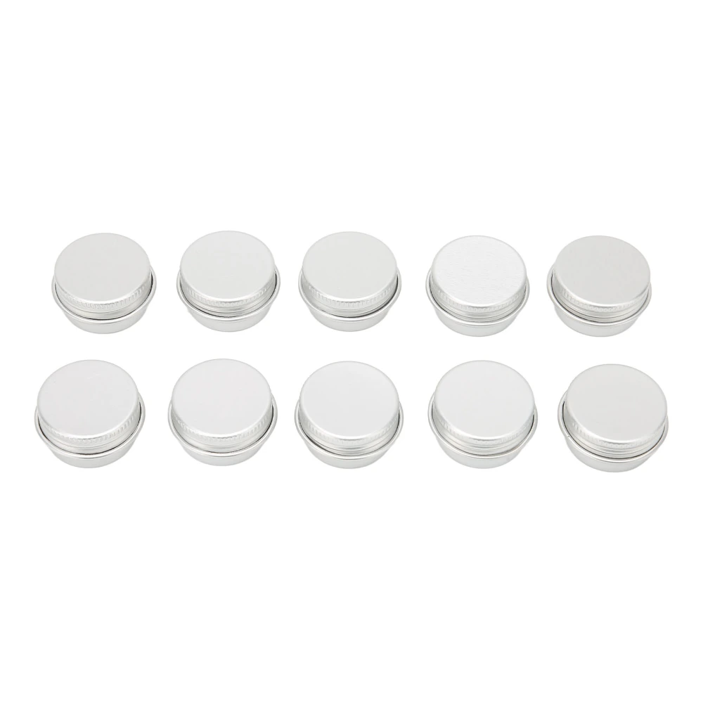 10pcs 5ml Portable Empty Aluminum Tin Can Empty Round Aluminum Tin for Lip Balm Solid Perfume