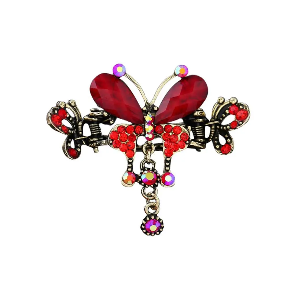 Vintage Butterfly Hair Clip Alloy Metal Hollow Hairpins Hair Accessories for Women Girls