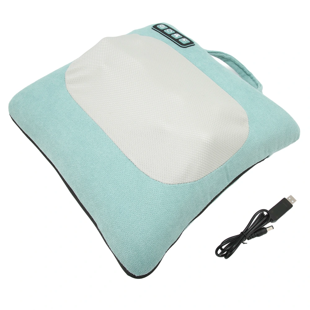 Neck Waist Massage Pillow 3 Modes Hot Compress Vibration Electrical Cervical Shoulder Massage CushionGreen