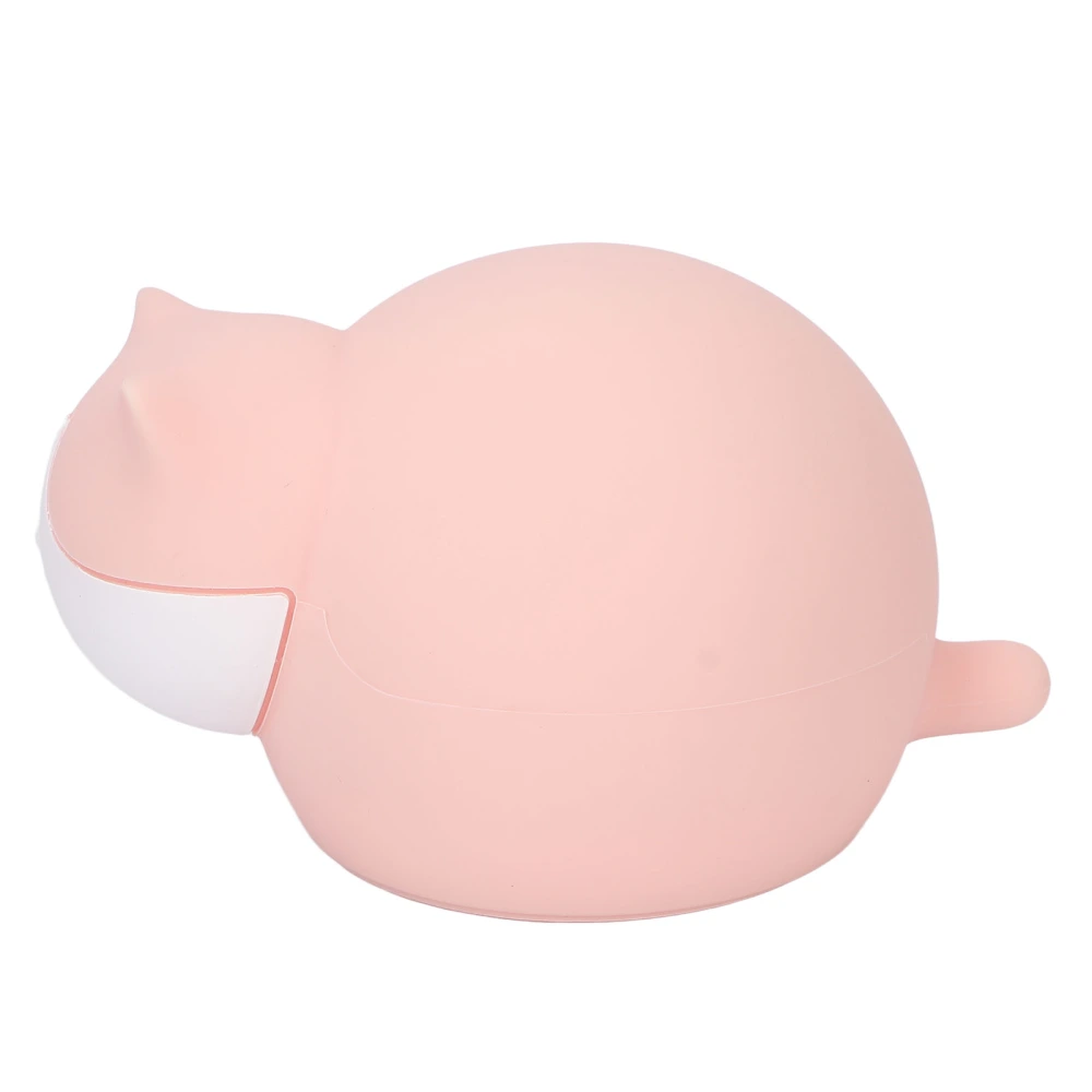 Cat Hot Water Bottle Silicone Cute Water Injection Mini Portable Hot Water Bag for StudentPink