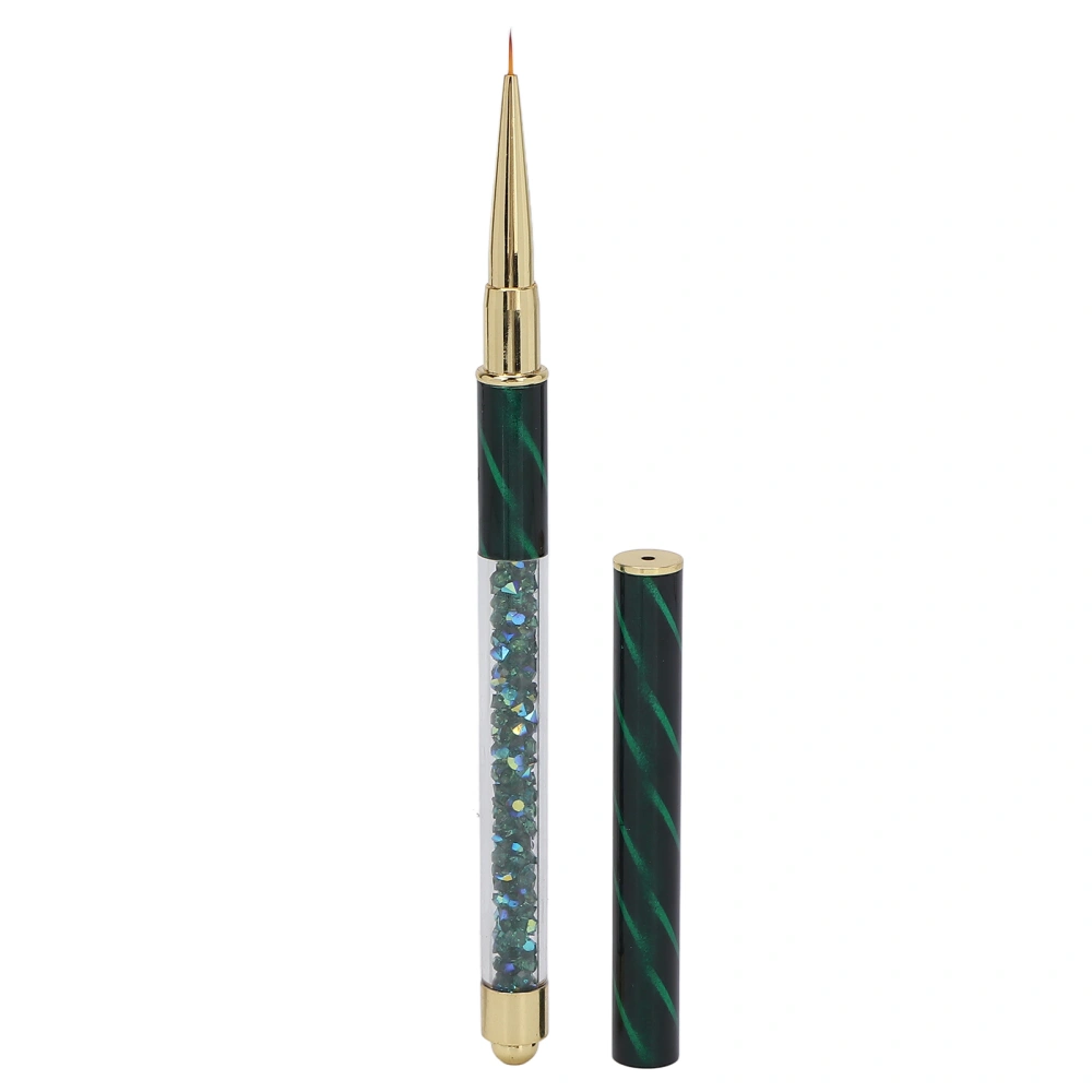 Manicure Liner Pen Nail Rhinestone Picker Dotting Pen Nail Art DIY Decoration Tool for Household Nail ShopDark Green ( Short Cable)