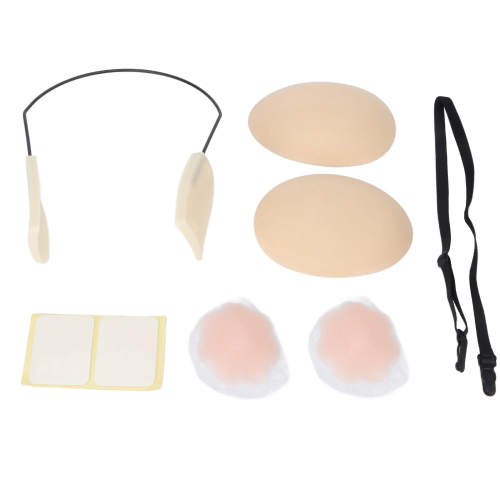 Push Up Frontless Bra Kit Silicone Cover Backless Deep Plunge Bra Kit for Women Skin Color