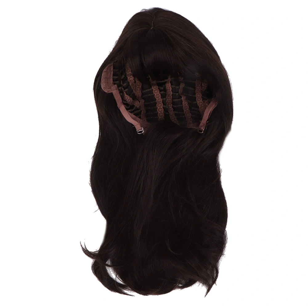 Black Tea Color Bangs Wigs Heat Resistant High Temperature Synthetic Wigs for Cosplay Party