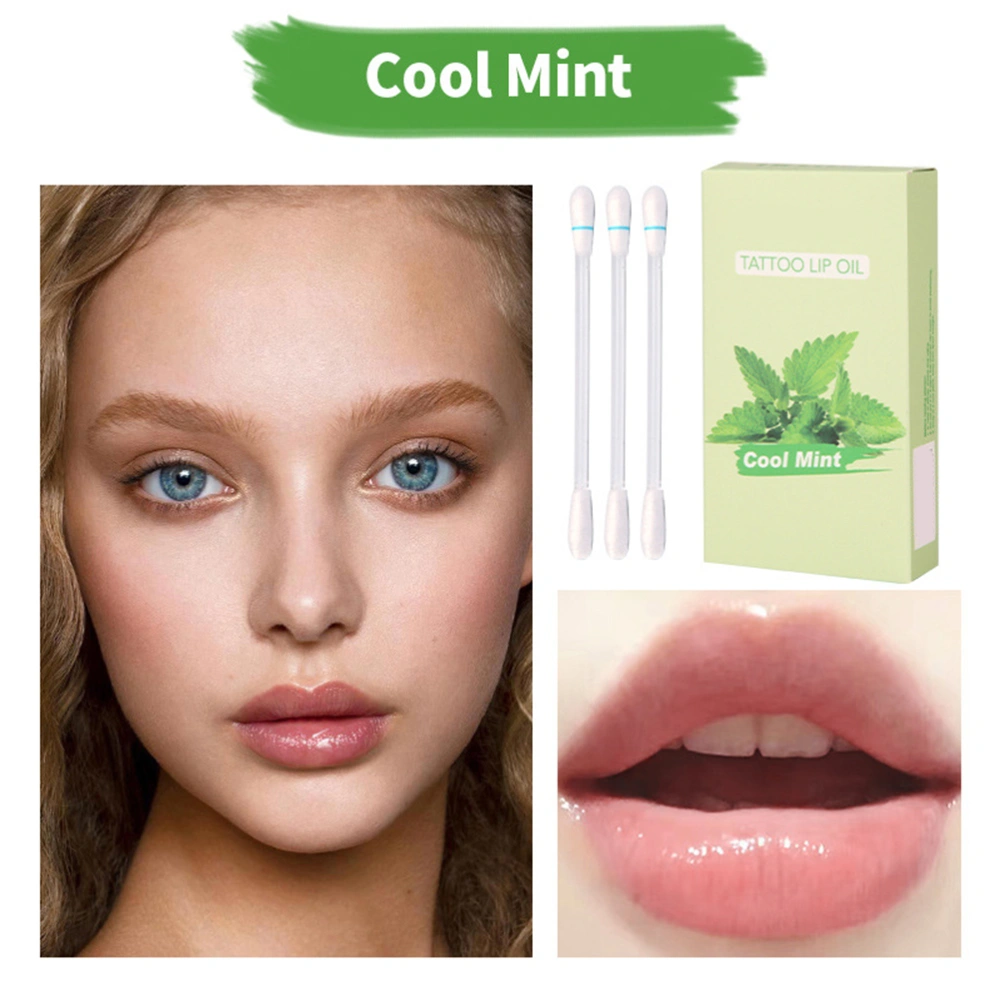 20 Pcs/Box One time Tattoo Lipstick Cotton Swabs Lip Oil for Women Non Stick Lip Gloss Lip Colour Makeup