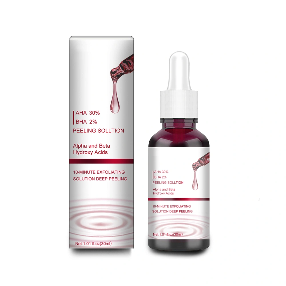 AHA 30% + BHA 2% Peeling Solution Fruit Acid Essence Liquid Exfoliating Pores Shrinks Facial Care Serum