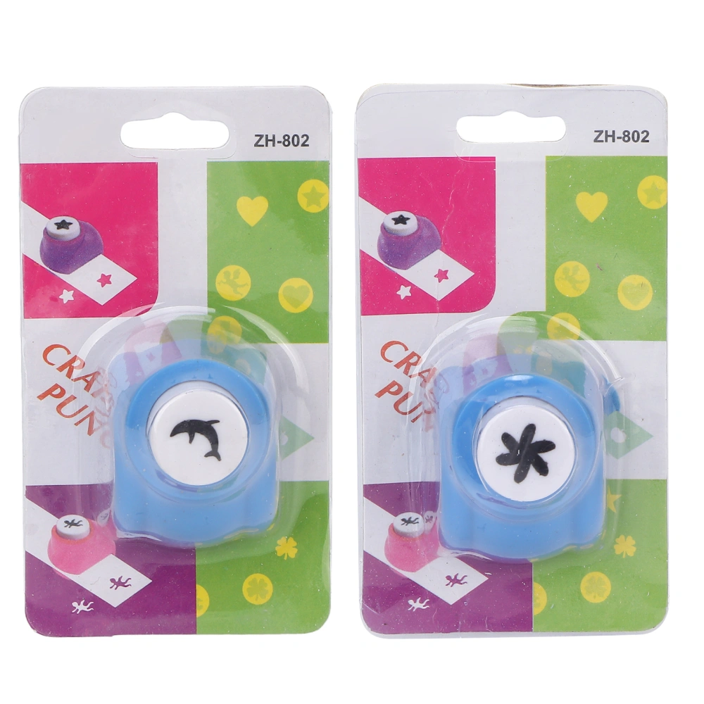 2Pcs Paper Punch Craft Hole Mini Punch Shapes for Kids Adults DIY Hand Crafting Scrapbook