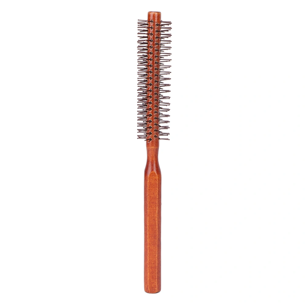 Round Styling Hair Brush Curling Roller Hairbrush Small Wood Brush Unisex for Blow Drying Home Use