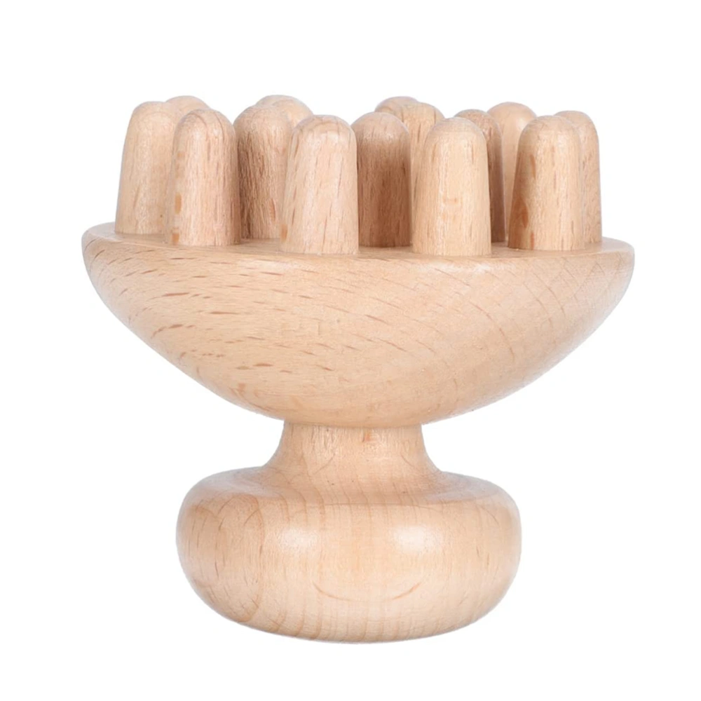 Wooden Massage Brush Mushroom Shaped Hairbrush for Scalp Relax Scalp Massager Hair Care