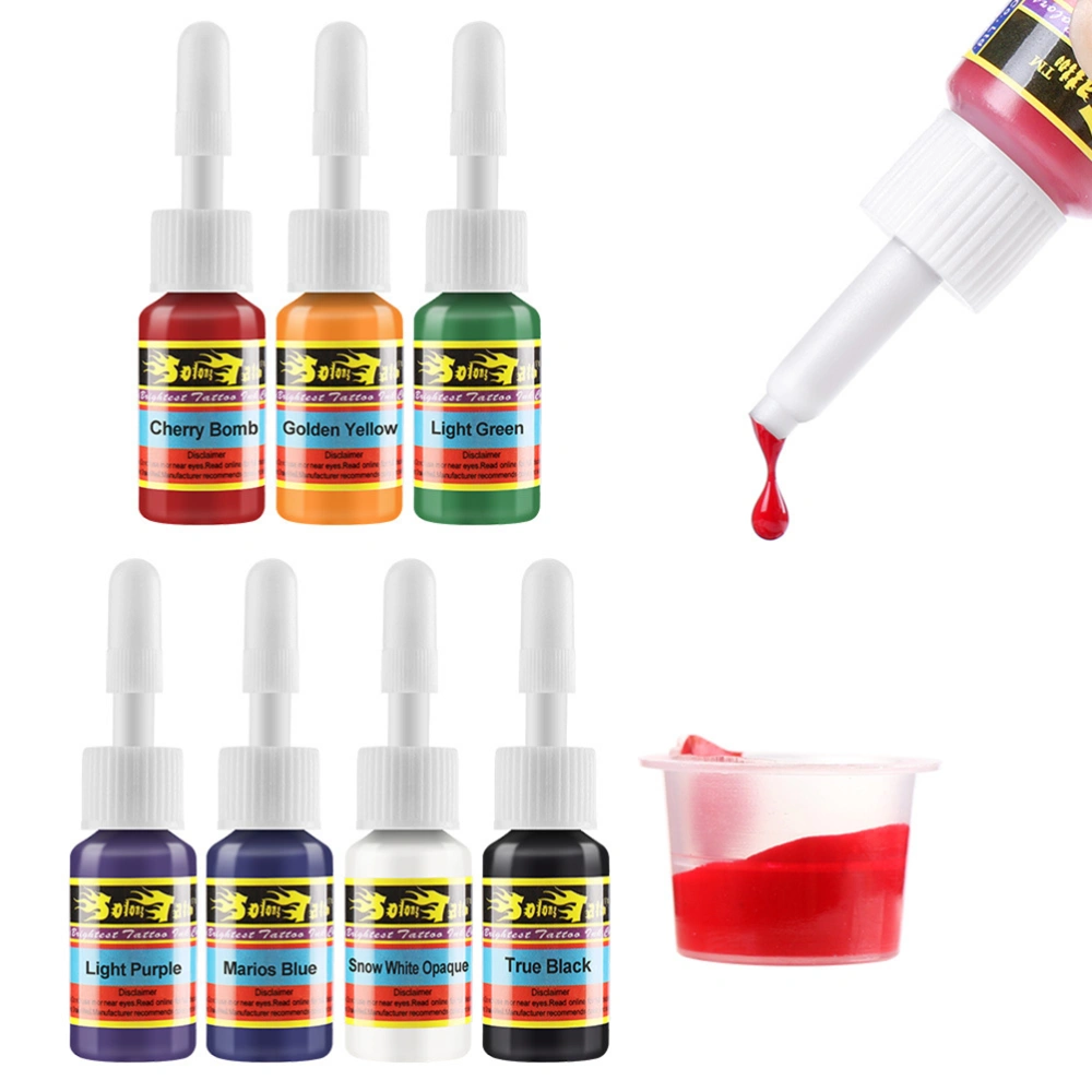 Art Tattoo Ink 7/14 Color Inks Tattoo Supplies 5ml/bottle Complete Supplies Ink Tattoo Color Ink Set Body Art Accessory