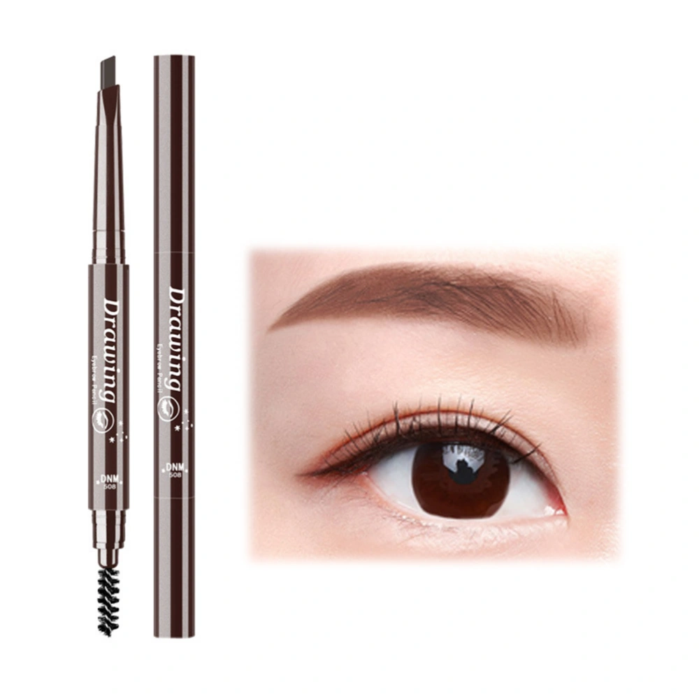 Makeup Double Head Automatic Eyebrow Pencil Natural Eyebrow Pencil Waterproof Lasting Eyebrow Pen with Eyebrow Brush