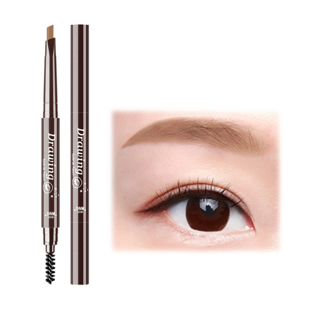 Makeup Double Head Automatic Eyebrow Pencil Natural Eyebrow Pencil Waterproof Lasting Eyebrow Pen with Eyebrow Brush