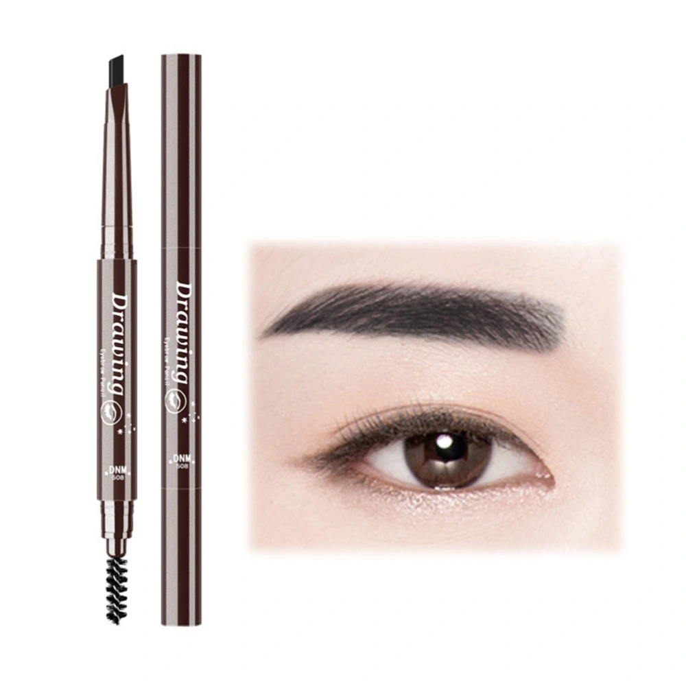 Makeup Double Head Automatic Eyebrow Pencil Natural Eyebrow Pencil Waterproof Lasting Eyebrow Pen with Eyebrow Brush