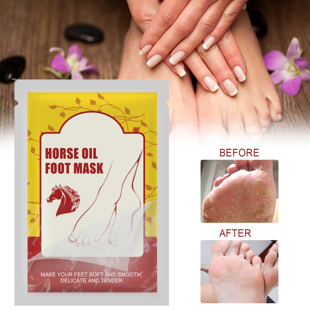 Horse Oil Foot Cover Exfoliating and Anti-drying Moisturising Foot Pack Foot Peeling Cover