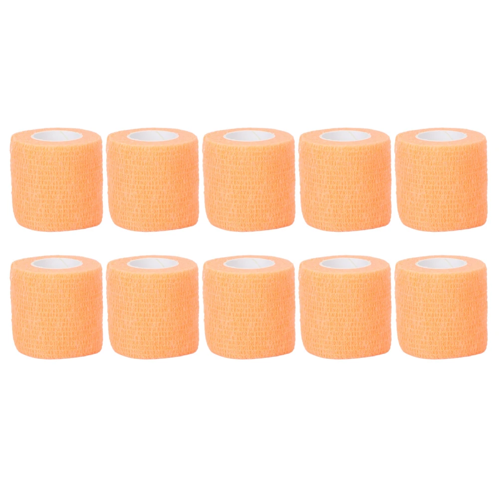 10Pcs Self Adhesive Bandage Wrap Multifunctional Disposable Antislip Shockproof High Elasticity Elastic BandageOrange