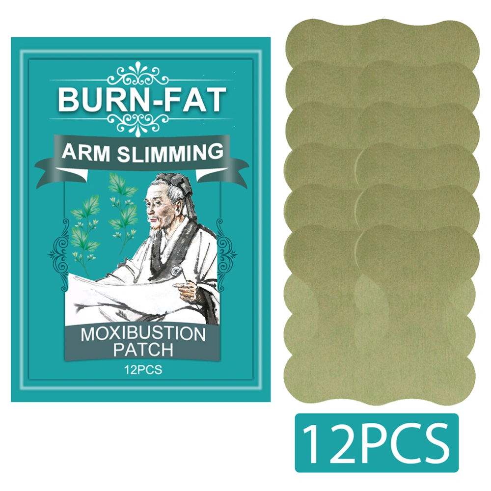 12pcs/bag Arm Slimming Moxibustion Patch Chinese Traditional Wormwood Patch Fast Fat Burning Stickers